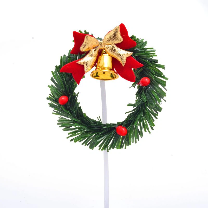 Рождественский венок для украшения торта